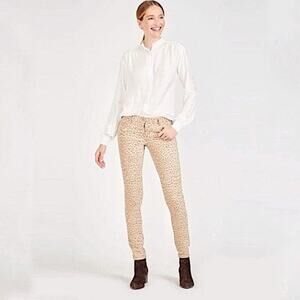 J. McLaughlin Jeans Lexi Leopard Animal Print Beige